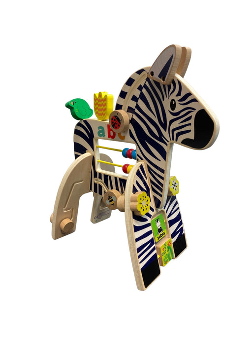 used Manhattan Toy Safari Zebra Wooden Toddler Activity Toy