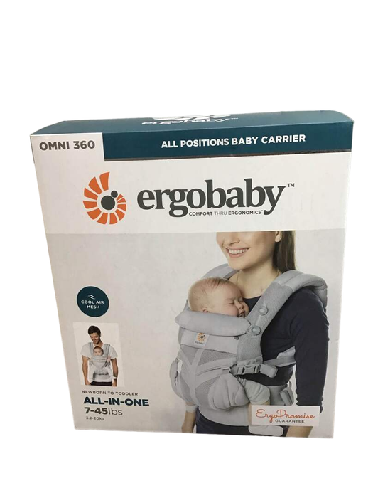 used Ergobaby Omni 360 Cool Air Mesh Baby Carrier, Pearl Grey