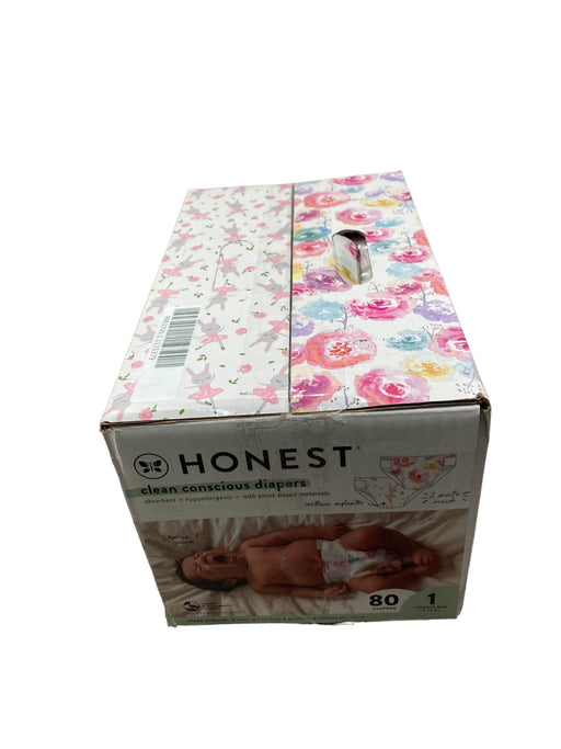 used Honest Company Club Box Diapers, S 35 Count, cuddly bug