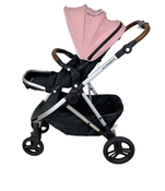 secondhand Mockingbird Single Stroller, 2023, Bloom, Watercolor Drops, Silver With Penny Leather