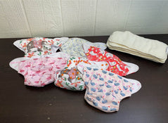 used Alva Baby One Size Adjustable Cloth Diapers