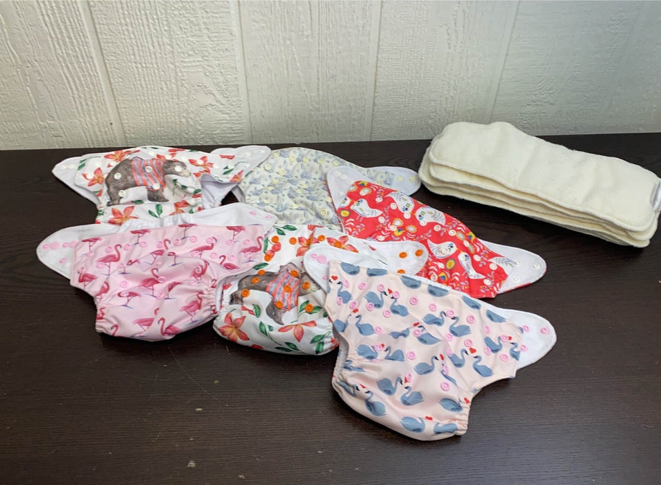 used Alva Baby One Size Adjustable Cloth Diapers