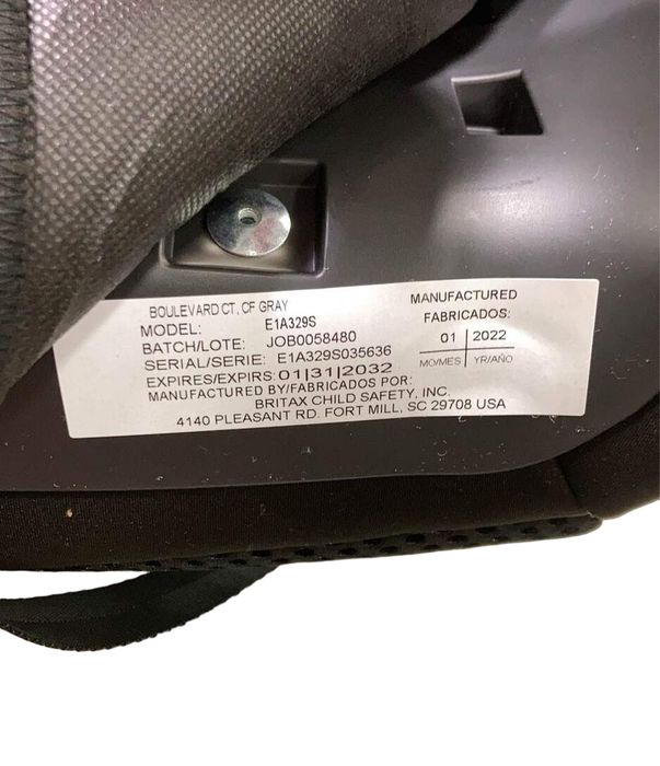 Britax Boulevard ClickTight Convertible Car Seat, 2022, Gray