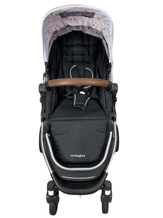 secondhand Mockingbird Single Stroller, 2023, Bloom, Silver With Penny Leather, Watercolor Drops