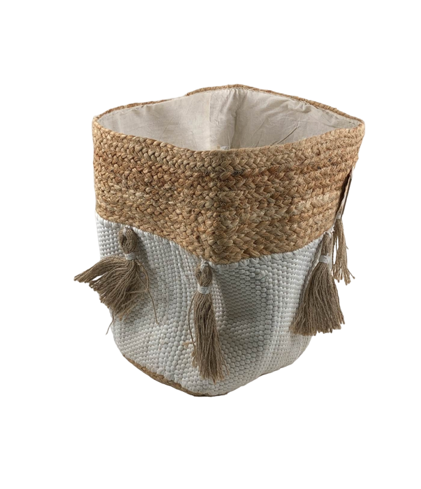 secondhand Crane Baby Cotton And Jute Storage Bin