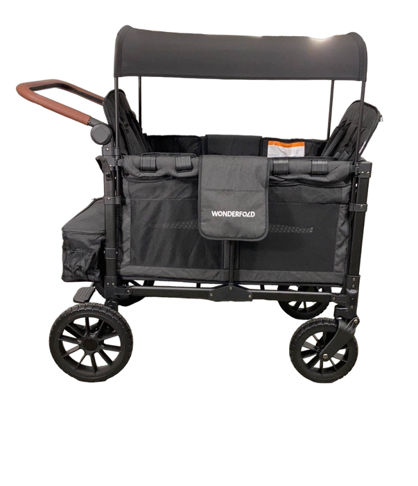 secondhand Wonderfold W4 Luxe Quad Stroller Wagon, 2023, Volcanic Black