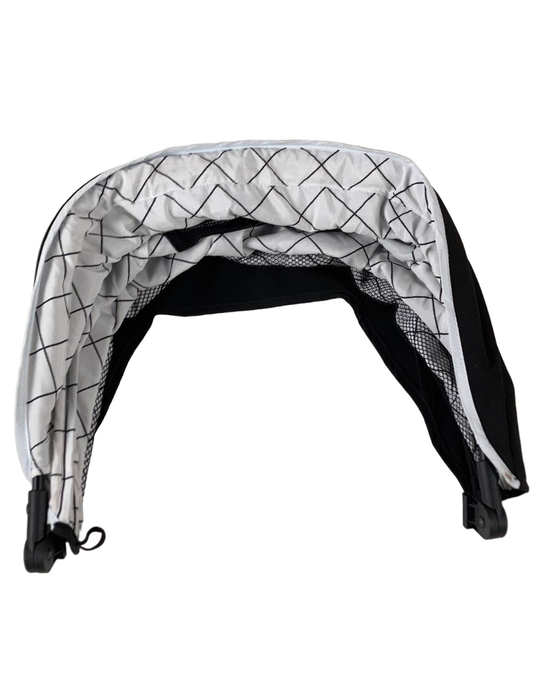 secondhand Mockingbird Extendable Canopy with Sunshade, Black, Windowpane