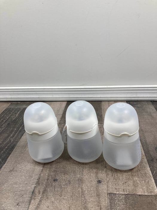 used Nanobébé Flexy Silicone Baby Bottles, 9oz, 3-Pack, White HIDDEN PHOTOS