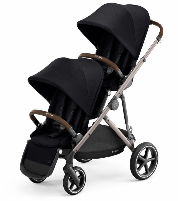 used Cybex Gazelle S Double Stroller, 2020, Deep Black 