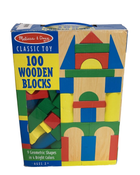 used Melissa & Doug Wooden Building Blocks Set