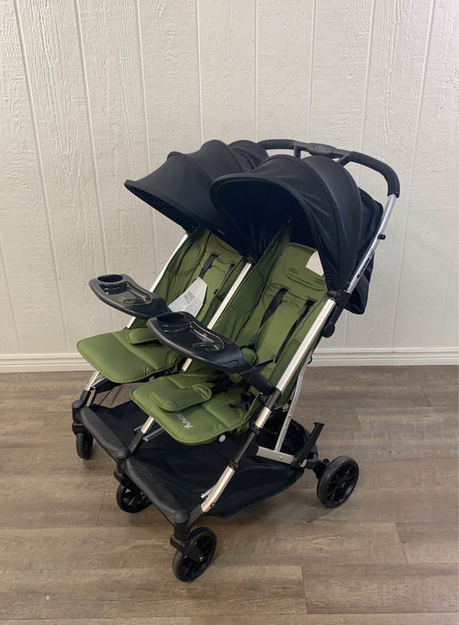 used Joovy Kooper X2 Double Stroller, Olive, 2021