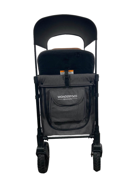 secondhand Wonderfold W2 Luxe Multifunctional Double Stroller Wagon, 2021, Charcoal Gray