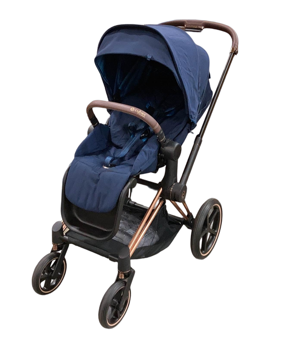 used Cybex PRIAM Stroller, Rosegold, Nautical Blue, 2022