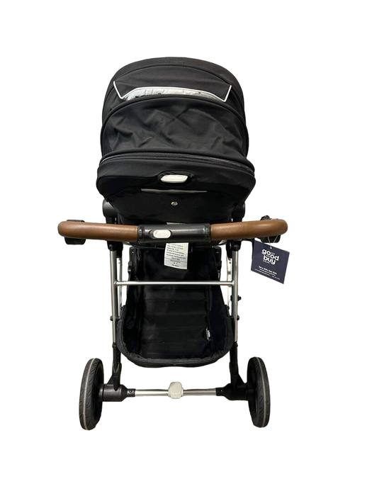 Mockingbird Single to Double Stroller, 2022, Silver with Penny Leather, Watercolor Drops, Black