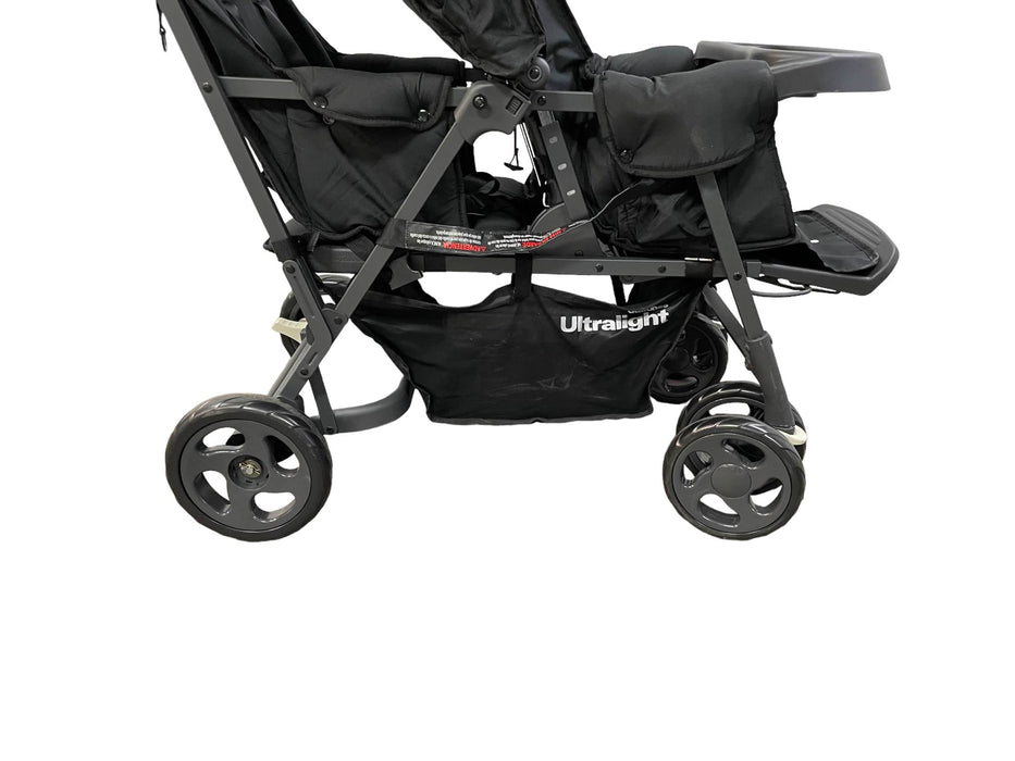 used Joovy Caboose Too Ultralight Graphite Sit And Stand Double Stroller, Black, 2020