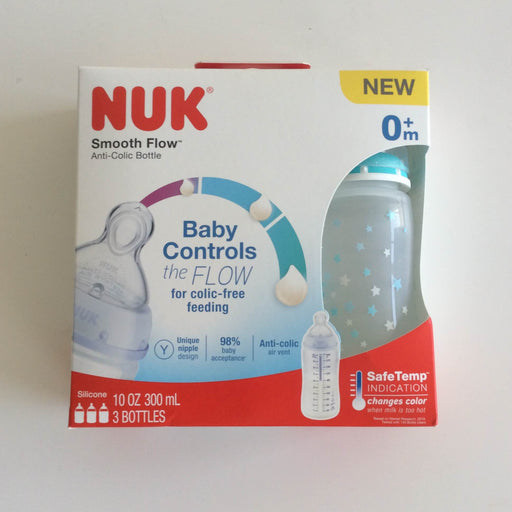 secondhand NUK Smooth Flow Anti-Colic Bottle, 10 oz, 3-Pack