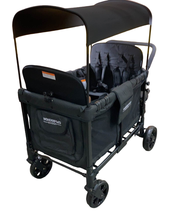 used Wonderfold W4 Multifunctional Quad Stroller Wagon, 2022, Volcanic Black