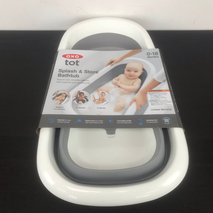 secondhand OXO Tot Splash & Store Baby Bathtub