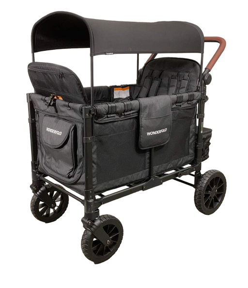 used Wonderfold W4 Luxe Quad Stroller Wagon, Volcanic Black, 2023