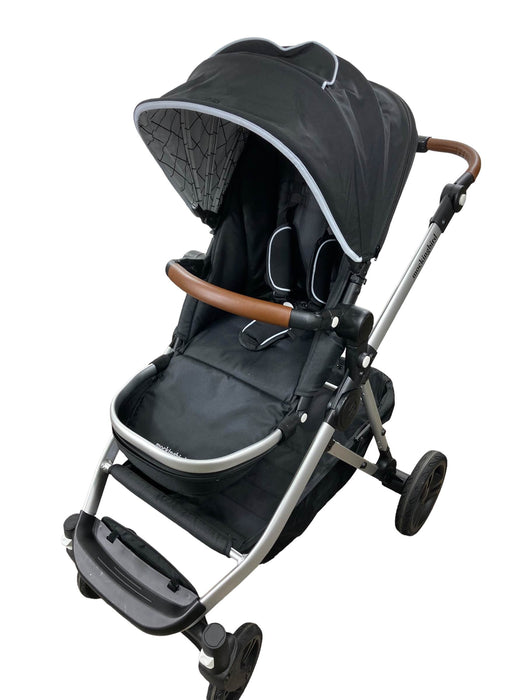 used Mockingbird Single to Double Stroller, Silver with Penny Leather, Black , Windowpane, 2022