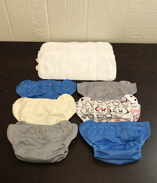 used BUNDLE Flip Cloth Diaper Covers, With Inserts One Size