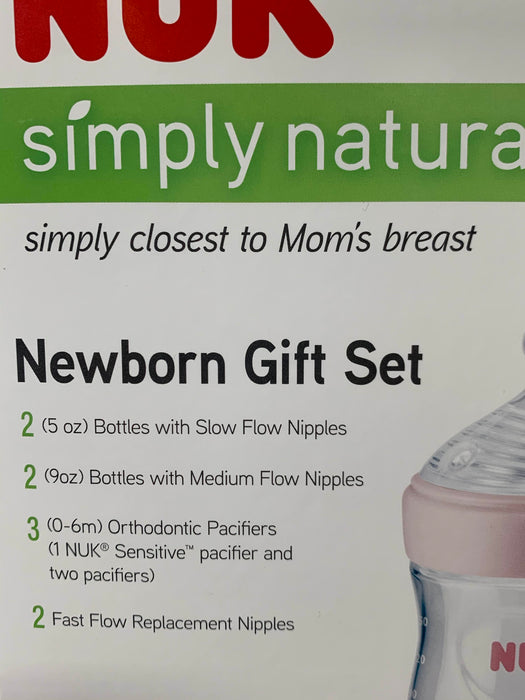 secondhand NUK Simply Natural Bottle Gift Set, Pink