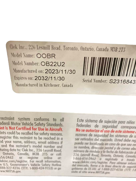 Clek Oobr High Back Belt Positioning Booster, 2023, Railroad