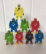 used Schylling Wooden Stacking Robot Figures