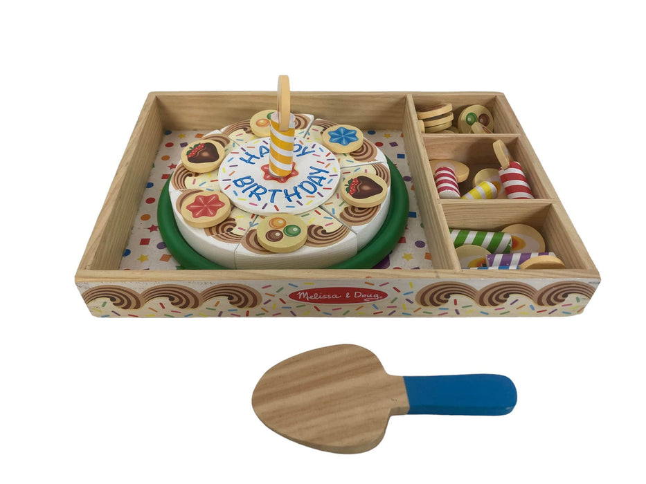 secondhand Melissa & Doug Wooden Birthday Party Cake