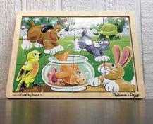 used Melissa & Doug 12-Piece Wooden Jigsaw Puzzle