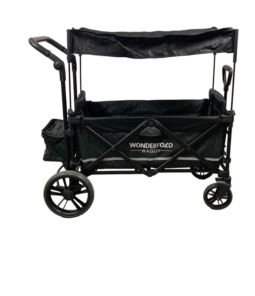 secondhand Wonderfold X2 Push + Pull Double Stroller Wagon, 2022, Stealth Black