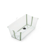 used Stokke Flexi Bath Foldable Baby Bathtub, Transparent Green, XLarge