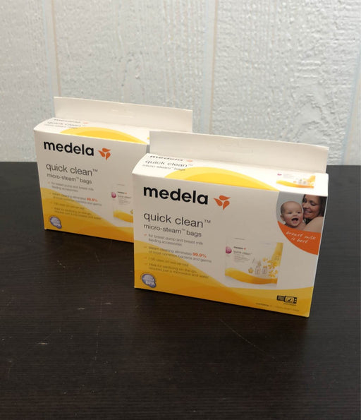 used Medela Quick Clean Micro Steam Bags, Box of 5, 2Pk