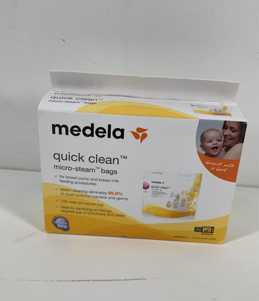 used Medela Quick Clean Micro Steam Bags, Box of 5