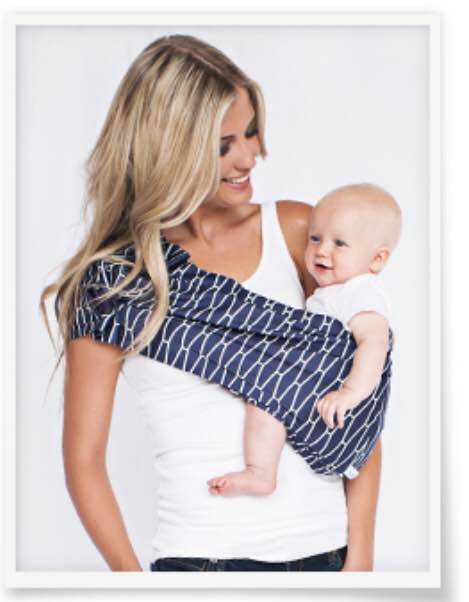 Hotslings Pouch Style Baby Carrier Navy Blue “Inset” Pattern, Regular