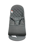 secondhand BabyBjorn Bouncer Bliss, Dark Gray Frame, Anthracite Cotton Classic Quilt