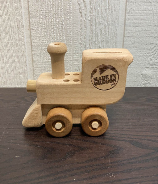 secondhand The Oregon Wooden Toy Company Wooden Train Bank