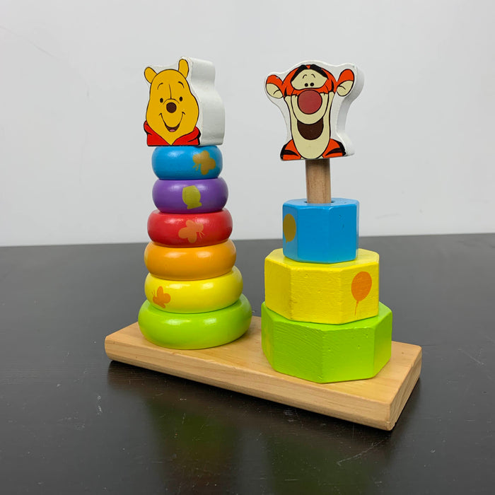 secondhand Melissa & Doug Winnie the Pooh & Tigger Wooden Stacker