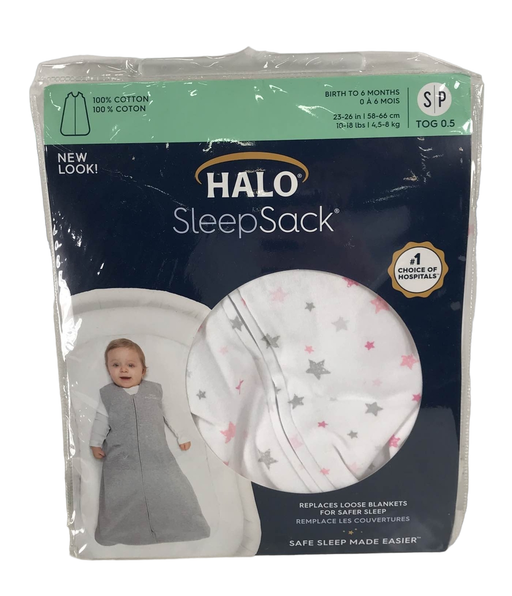 used Halo Cotton Sleepsack, S, Twinkle Pink