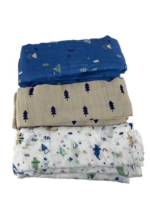 used Cloud Island Muslin Blankets 3 Pack, Dino