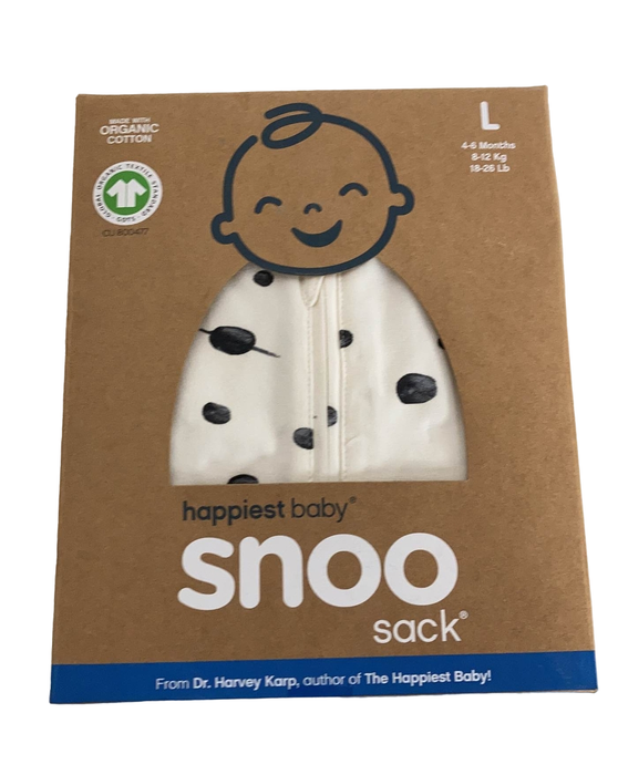 used Happiest Baby SNOO Sack, Large (18-25 lbs), Ivory Planets