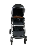 used Mockingbird Single to Double Stroller, 2022, Silver with Penny Leather, Watercolor Drops, Black