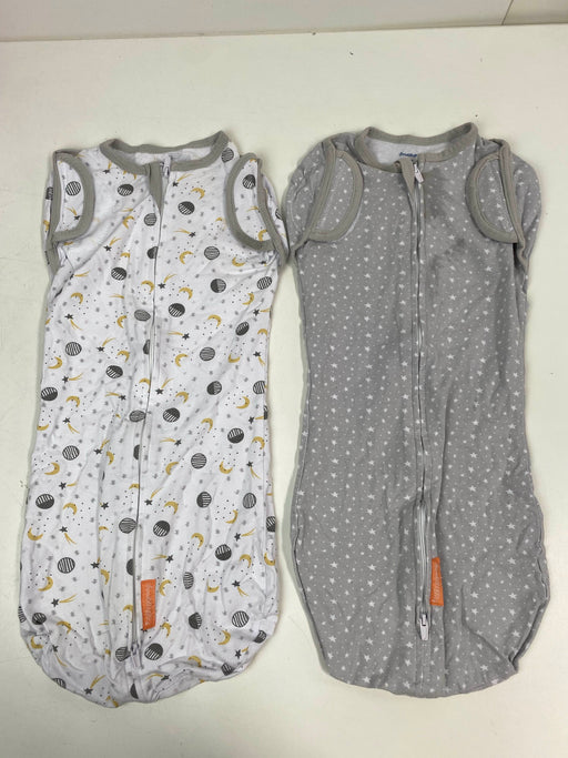 used SwaddleMe Arms Free Convertible Pod 2pk, Star Moon Large 4-6 months