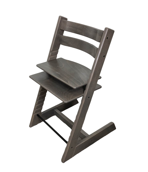 secondhand Stokke Tripp Trapp High Chair With Baby Set, Hazy Grey