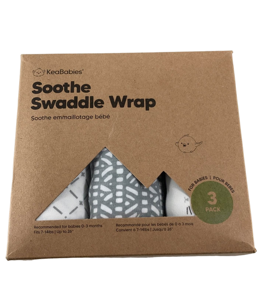 used KeaBabies Soothe Swaddle Wraps 3 pack