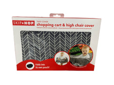 used Skip Hop Take Cover Shopping Cart And High Chair Cover, Grey Feather