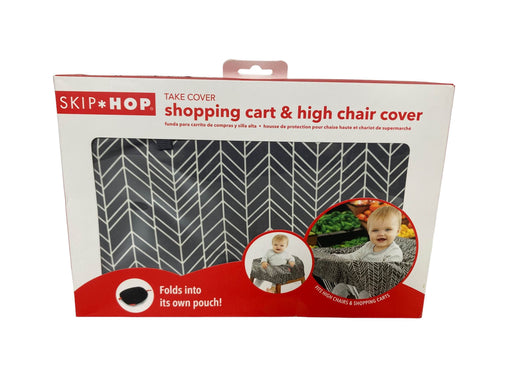 used Skip Hop Take Cover Shopping Cart And High Chair Cover, Grey Feather