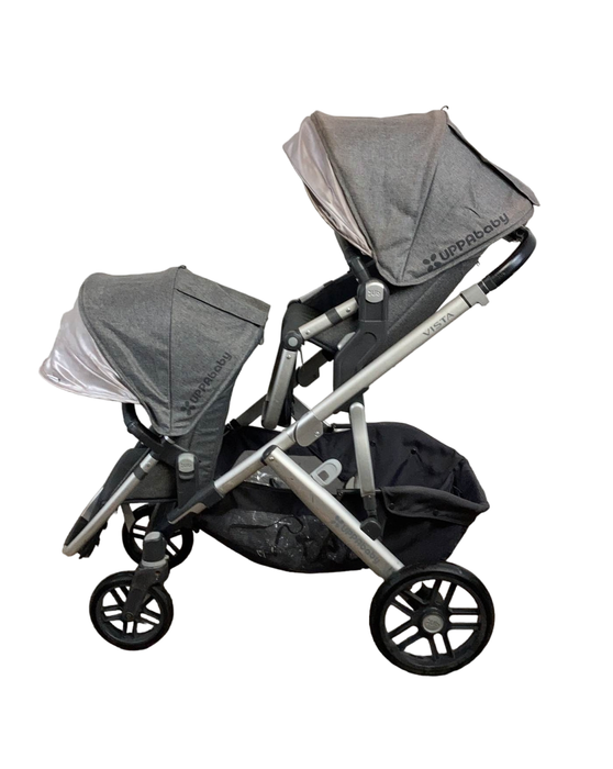 secondhand UPPAbaby VISTA V2 Double Stroller, 2017, Jake (Charcoal)