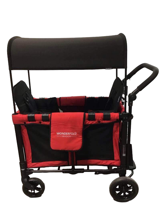 secondhand Wonderfold W2 Original Multifunctional Double Stroller Wagon, 2021, Red