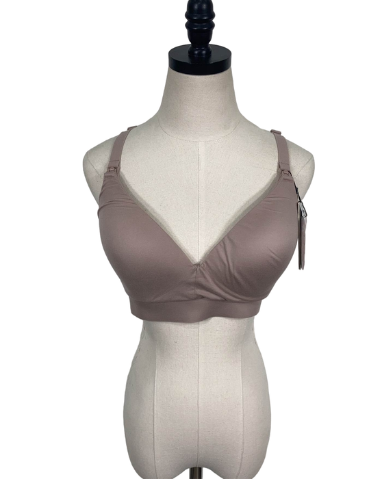 used Kindred Bravely Minimalist Hands-Free Pumping And Nursing Plunge Bra, XX-Large, Regular, Lilac Stone